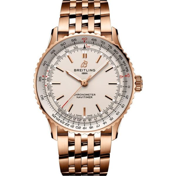 Breitling R17329F41G1R1 Navitimer Automatic 41 Automatic Red Gold / Silver / Bracelet
