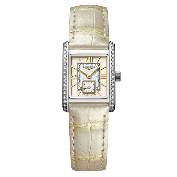 Longines L5.200.0.79.2 - Mini DolceVita White/Leather 29x21.5 mm