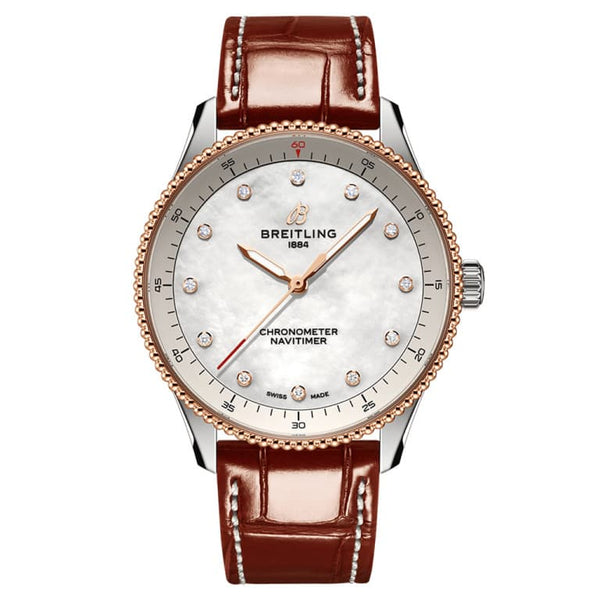 Breitling U77320E61A1P1 - Navitimer 32 White/Leather Ì÷32 mm