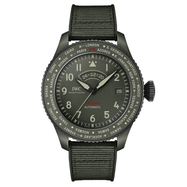 IWC IW395601 - IW3956-01 Pilot‰۪s Watch Timezoner Top Gun Woodland