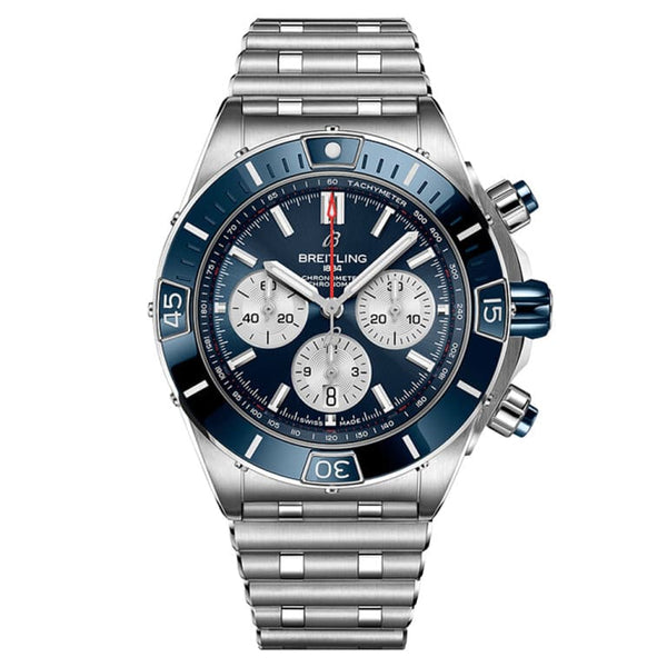 Breitling AB0136161C1A1 Super Chronomat B01 44 Stainless Steel / Blue / Rouleaux