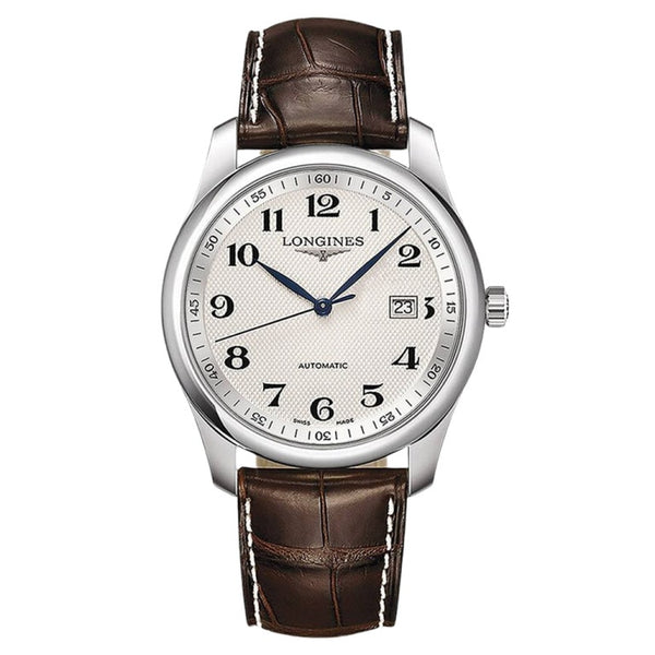 Longines L2.793.4.78.3 Master Collection 40 Date Stainless Steel / Silver-Arabic / Alligator