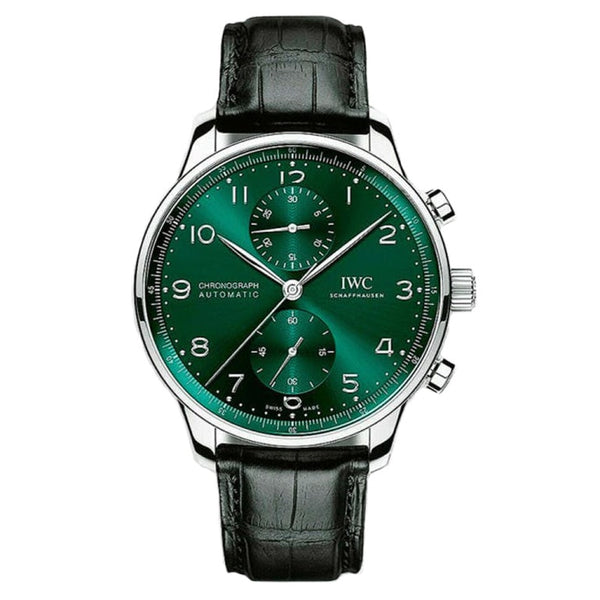 IWC IW371615 Portugieser Chronograph Stainless Steel / Green
