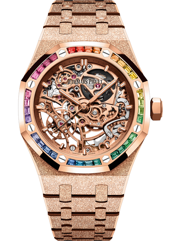 Audemars Piguet | Royal Oak Frosted Gold Double Balance Wheel Openworked | Rosegoud