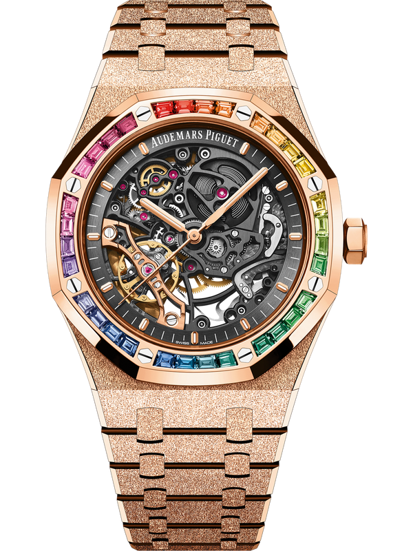 Audemars Piguet | Royal Oak Frosted Gold Double Balance Wheel Openworked | Rosegoud