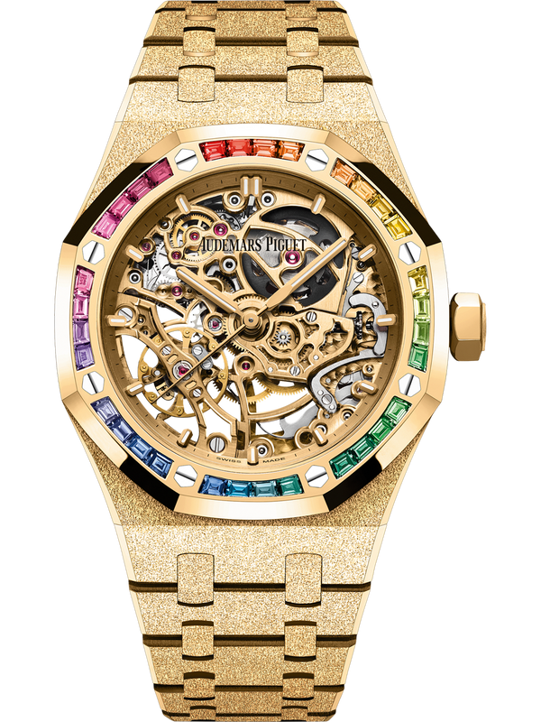 Audemars Piguet | Royal Oak Frosted Gold Double Balance Wheel Openworked | Geelgoud