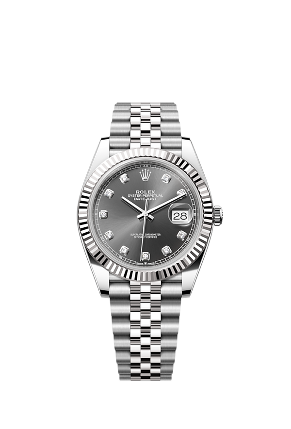 Rolex Datejust 41MM - Rhodium diamanten dial - Jubilee bracelet - 126334