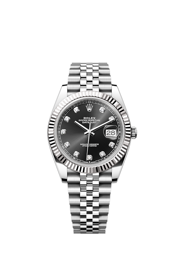 Rolex Datejust 41MM - Zwarte diamanten dial - Jubilee bracelet - 126334