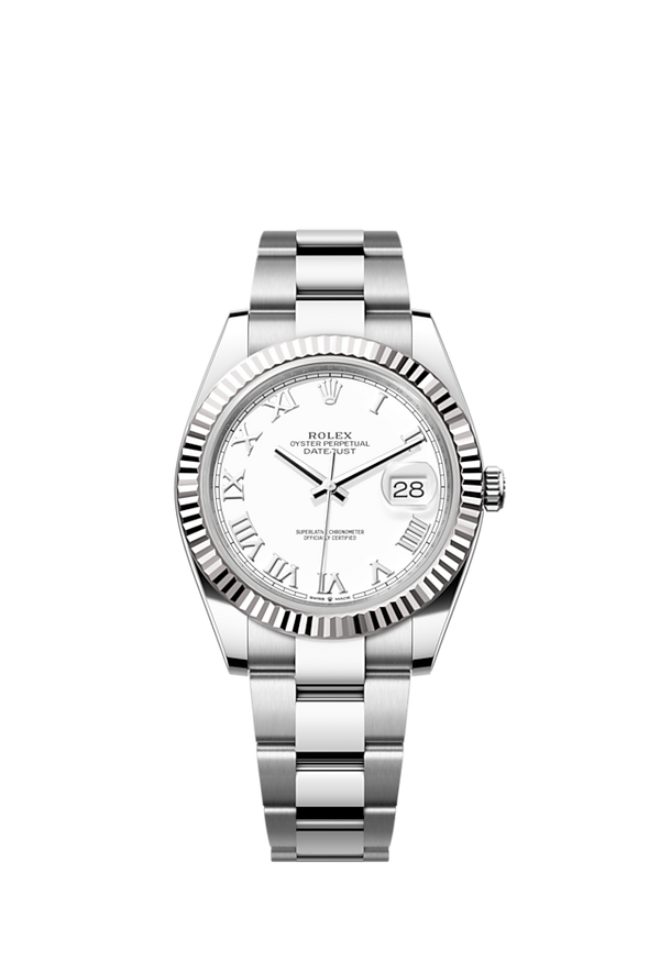 Rolex Datejust 41MM - Witte Roman dial - Oyster bracelet - 126334