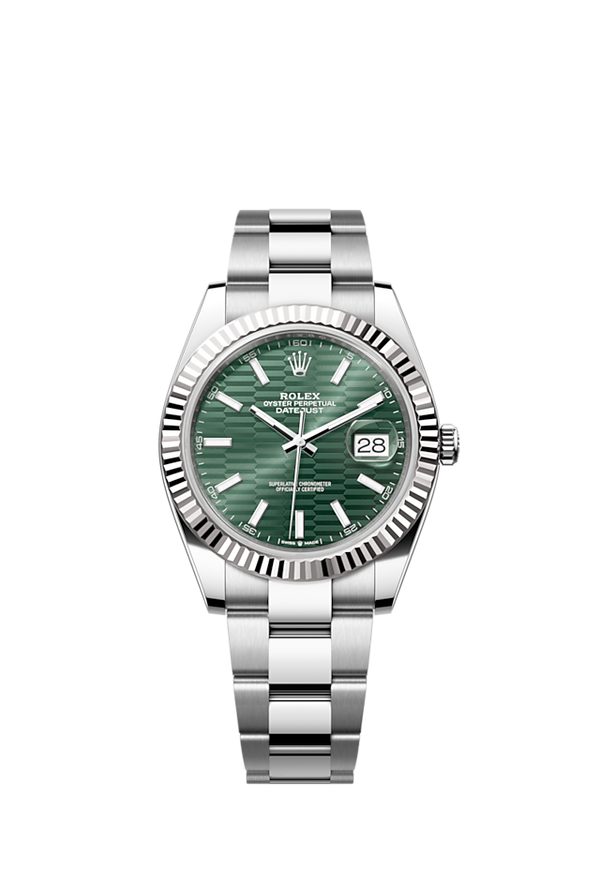 Rolex Datejust 41MM - Groen motief dial - Oyster bracelet - 126334