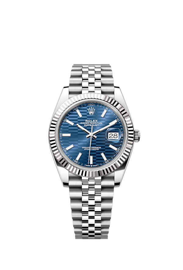 Rolex Datejust 41MM - Blauwe motief dial - Jubilee bracelet - 126334
