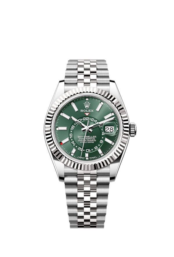 Rolex Sky-Dweller Groene wijzerplaat - Jubilee bracelet - 336934