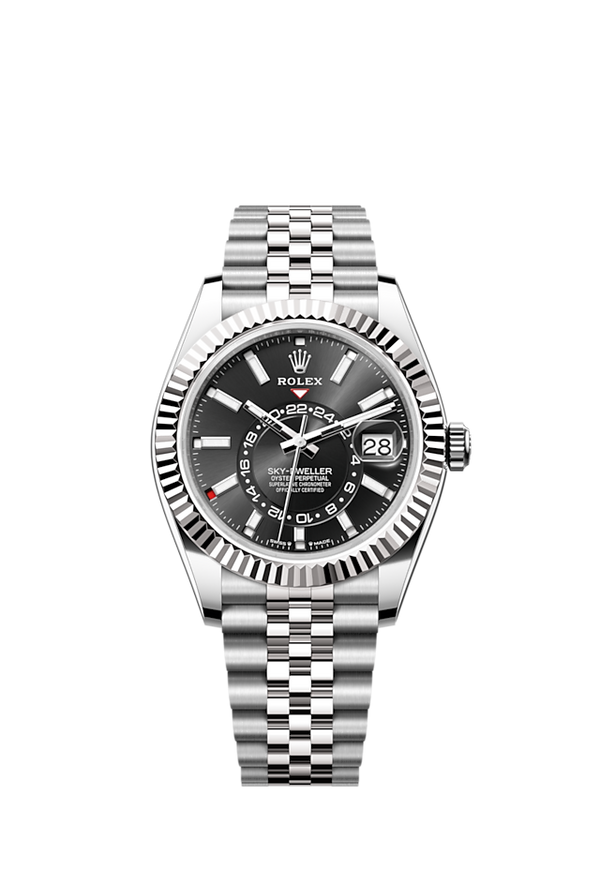 Rolex Sky-Dweller Zwarte wijzerplaat - Jubilee bracelet - 336934